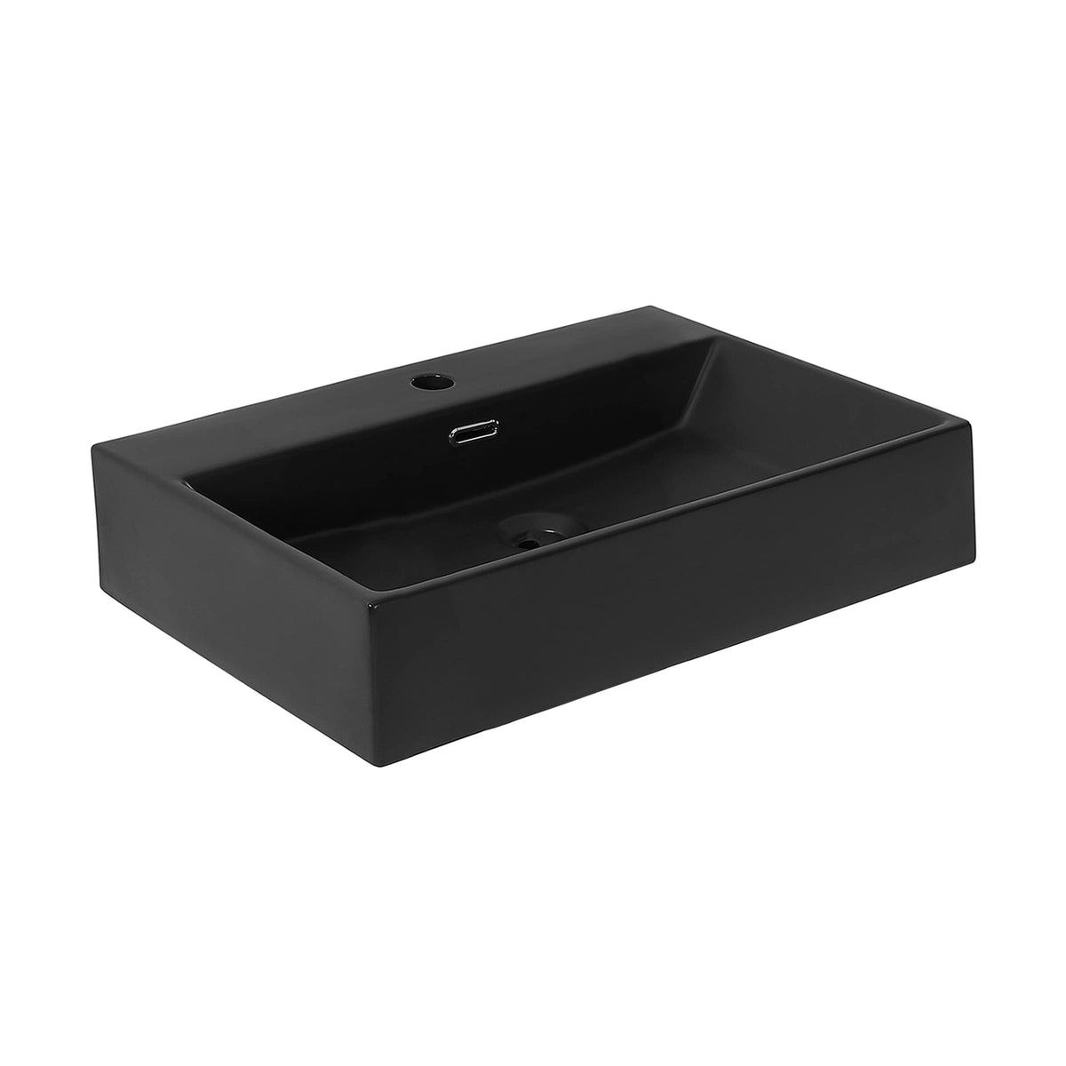 Claire 30" Rectangle Wall Mount Bathroom Sink in Glossy White