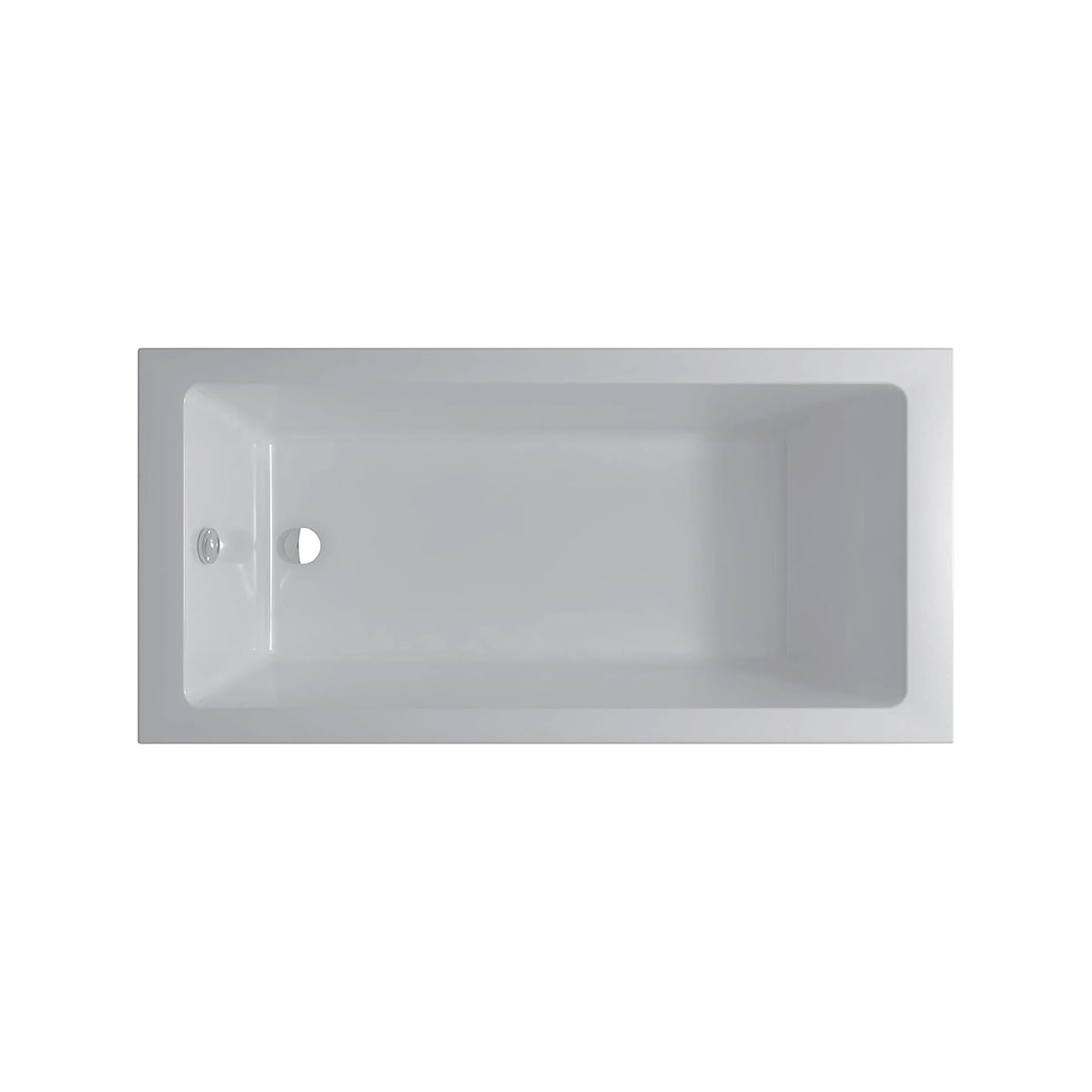 Fine Fixtures Drop In White Soaking Bathtub, Fiberglass Acrylic Material, 60"L x 32"W x 19"H