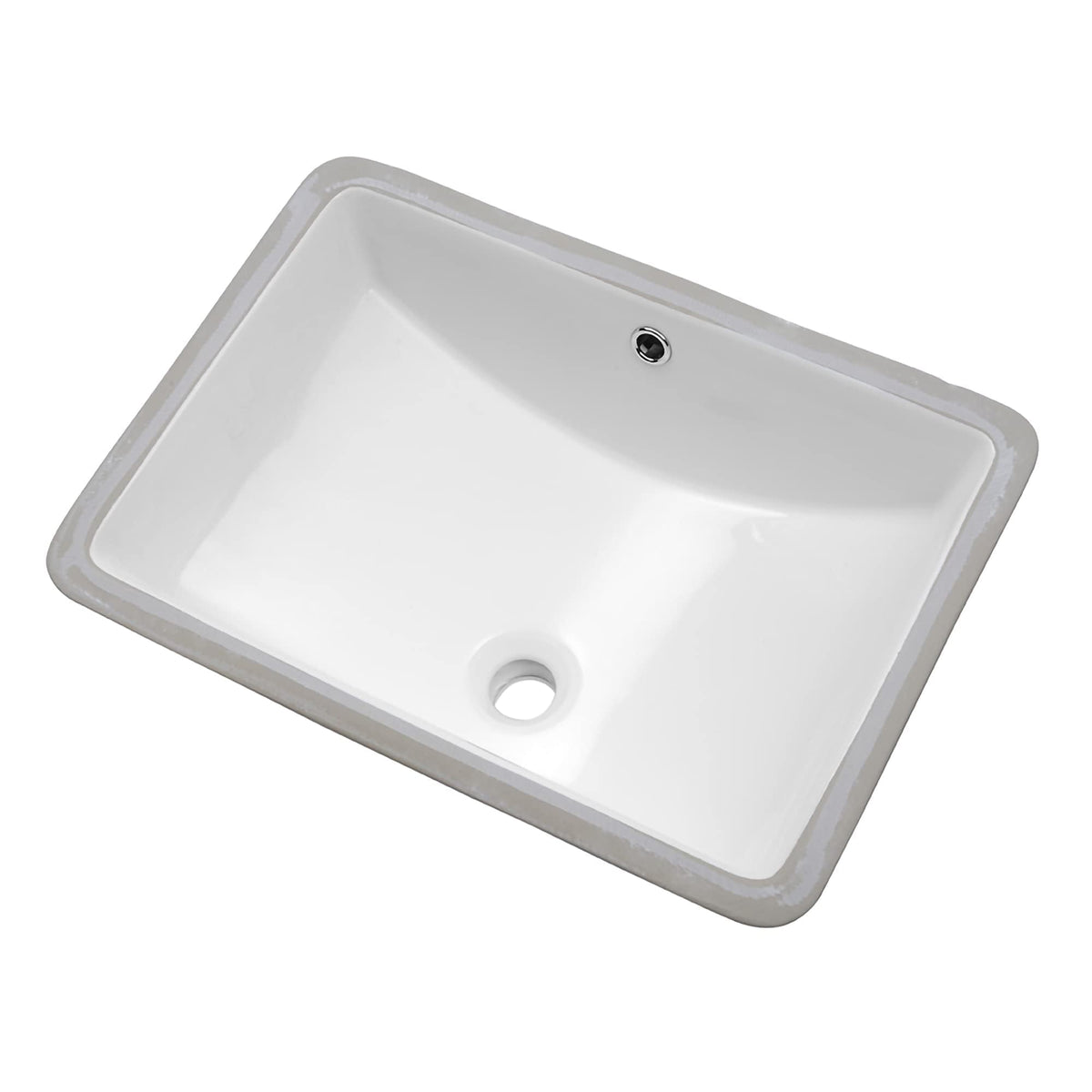 17 Inch Undermount Bathroom Sink Rectangle White