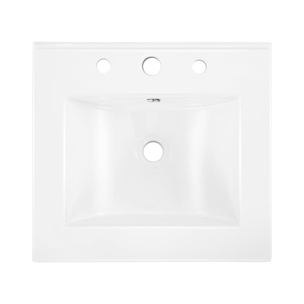 JONATHAN Y Ancillary 30" Bathroom 3-Hole Sink Top, White