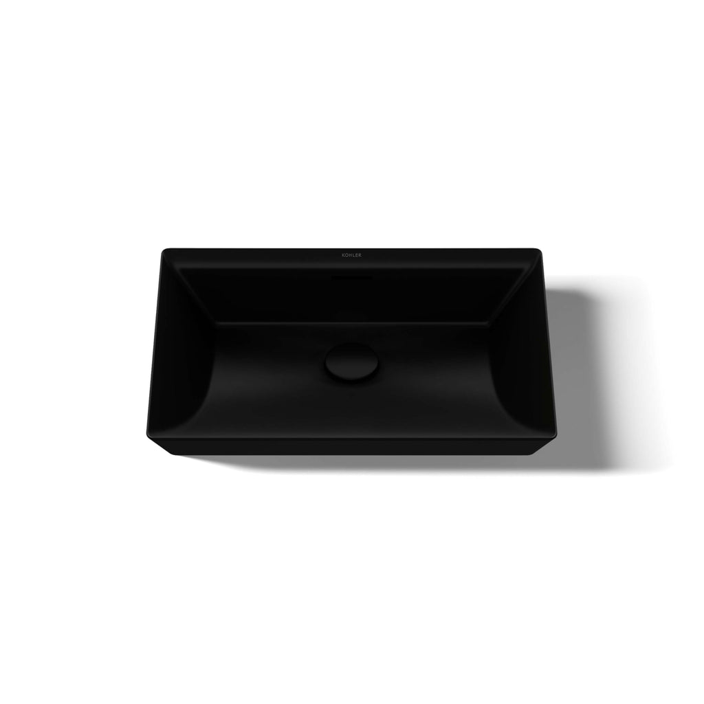KOHLER Brazn Rectangle Vessel Bathroom Sink