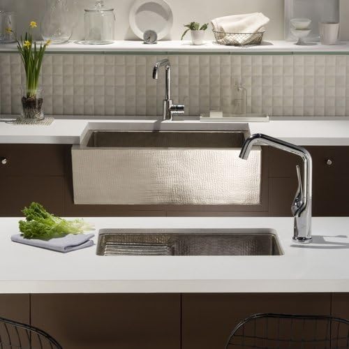 Native Trails CPS905 Aurora Copper Freestanding Bathtub, 72", Brushed Nickel
