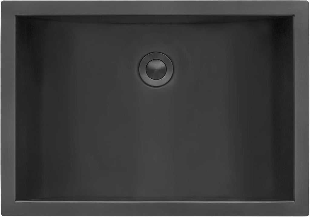 Ruvati 16x11-in Gunmetal Black 16-Gauge Bathroom Sink - RVH6107BL
