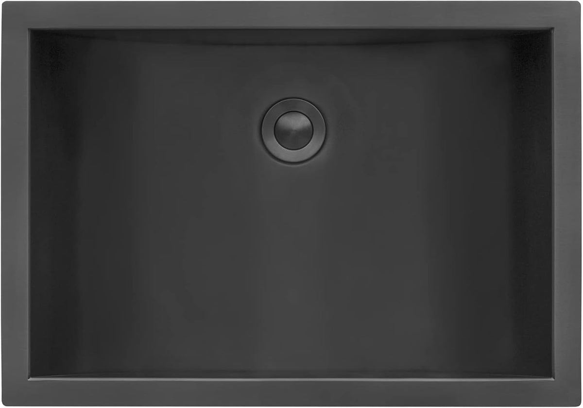 Ruvati 16x11-in Gunmetal Black 16-Gauge Bathroom Sink - RVH6107BL