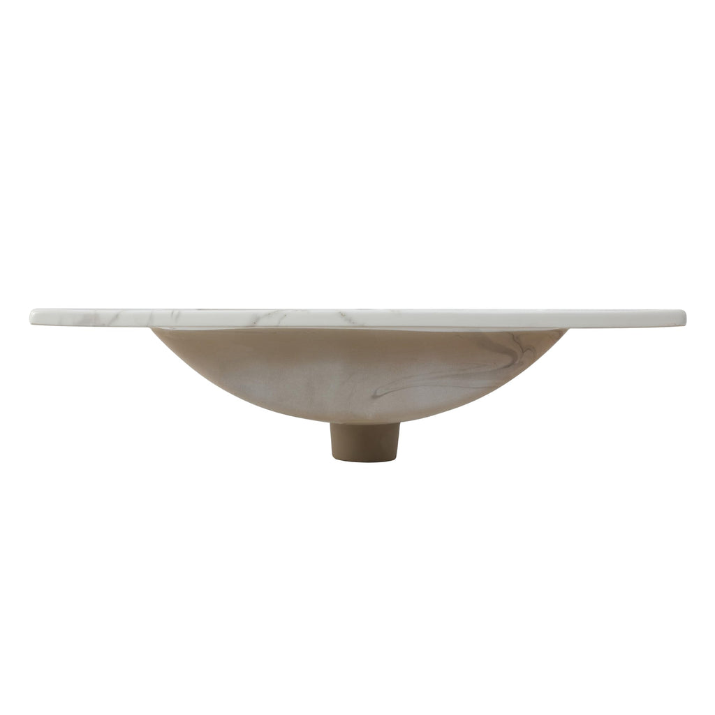 JONATHAN Y Ancillary 30" Bathroom 3-Hole Sink Top, White