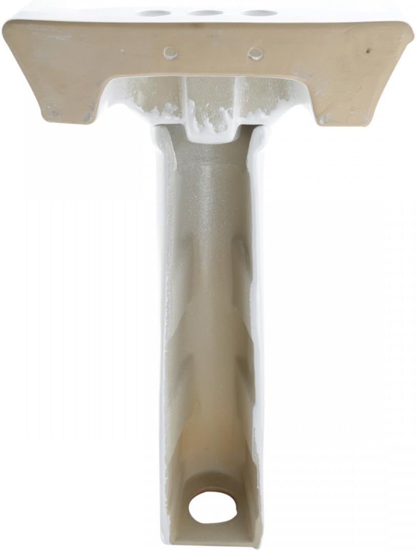 Renovators Supply Manufacturing Ondine Space Saving 16" W x 33" H x 14.5" Proj. Small Bathroom Pedestal Sink, Vitreous China, with Overflow, Compatible with 4 in. Centerset Faucets