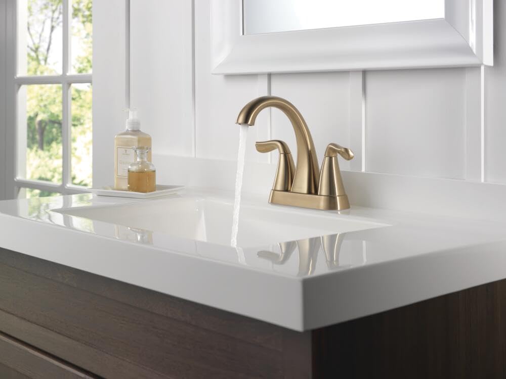 Delta Arvo Centerset Bathroom Faucet, Brushed Nickel 2-Handle Bathroom Faucet, Delta Bathroom Sink Faucet, Brushed Nickel 3-Hole Bathroom Faucet, Spotshield Stainless 25840LF-SS