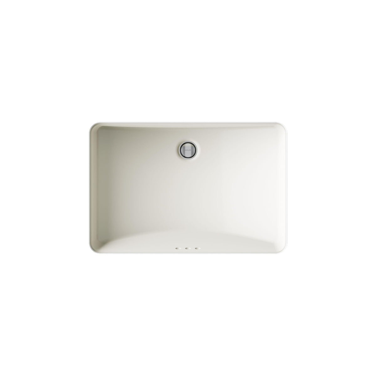 KOHLER 2215-0 Ladena Rectangular Undermount Bathroom Sink Vanity With Curved Bottom, 23-1/4 L x 16-1/4 W, White Bathroom Sinks