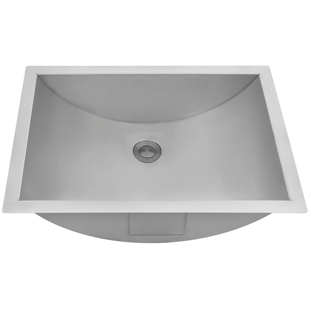 Ruvati 16x11-in Gunmetal Black 16-Gauge Bathroom Sink - RVH6107BL