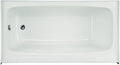 Hydro Systems Regan Rectangular Acrylic Alcove Bathtub with Left Hand Drain, White, 72 x 32 x 20-Inch