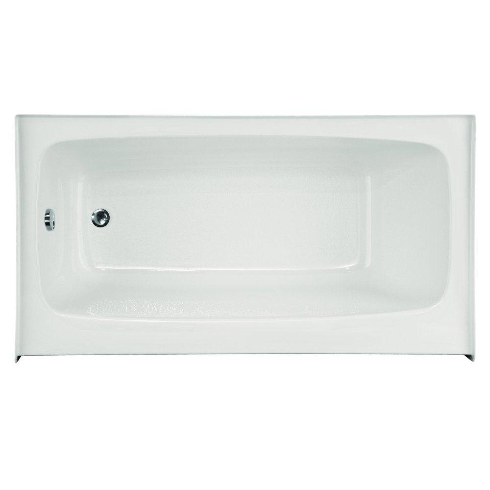 Hydro Systems Regan Rectangular Acrylic Alcove Bathtub with Left Hand Drain, White, 72 x 32 x 20-Inch