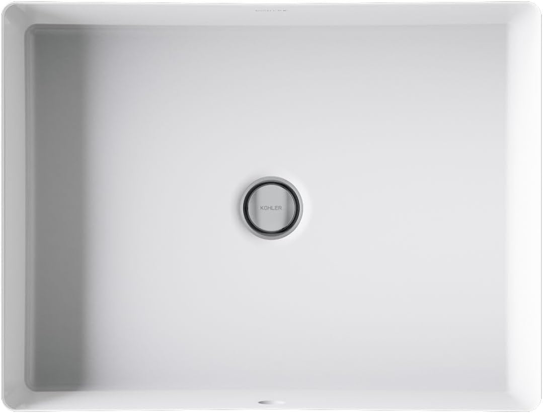 KOHLER 2882-0 Verticyl Rectangular Undermount Bathroom Sink, 19 3/4", White