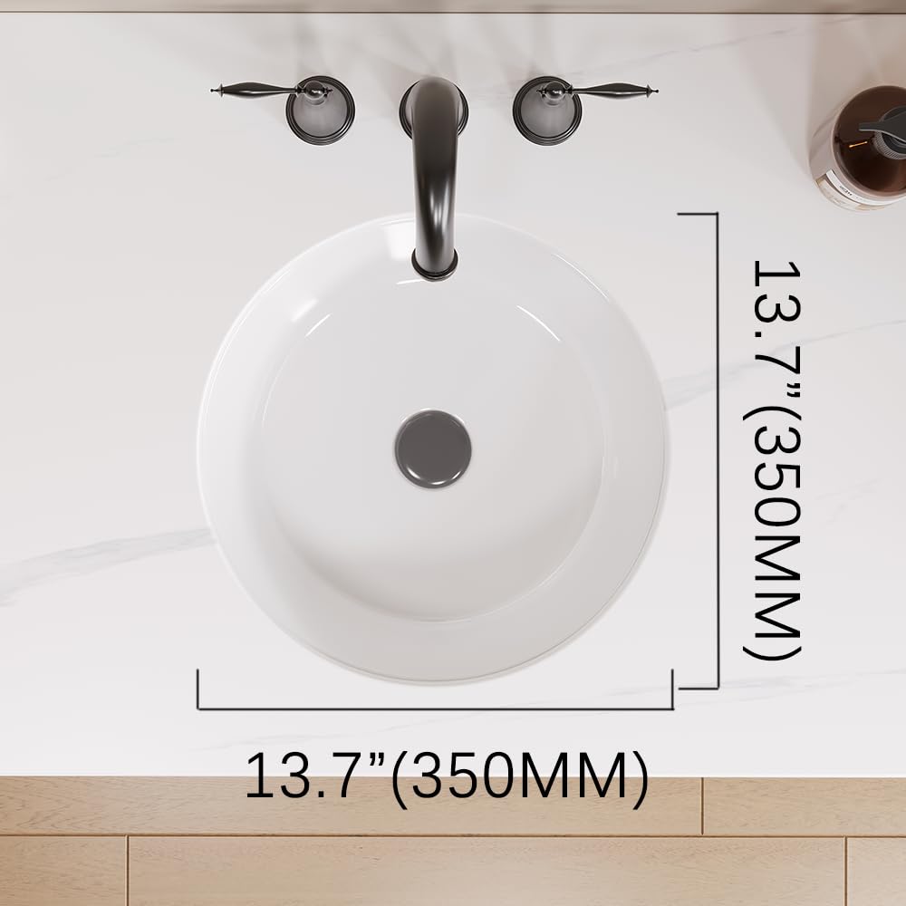 18in Undermount Bathroom Sink Rectangular, 18.1" x 13.8" Vessel Sink Rectrangle Undermount Bathroom Sink White Ceramic Lavatory Vanity Vessel Sink with Overflow