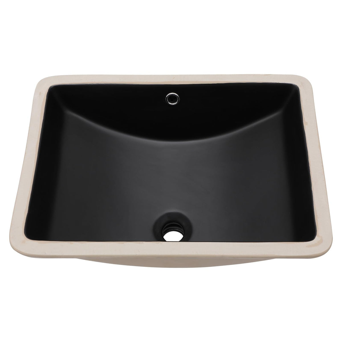 Lordear 17x12 Inch Undermount Bathroom Sink (Installation Size: 15"x10") Vanity Small Sinks Rectangle Pure White Porcelain Ceramic Bath Lavatory Vanity Sink Basin with Overflow