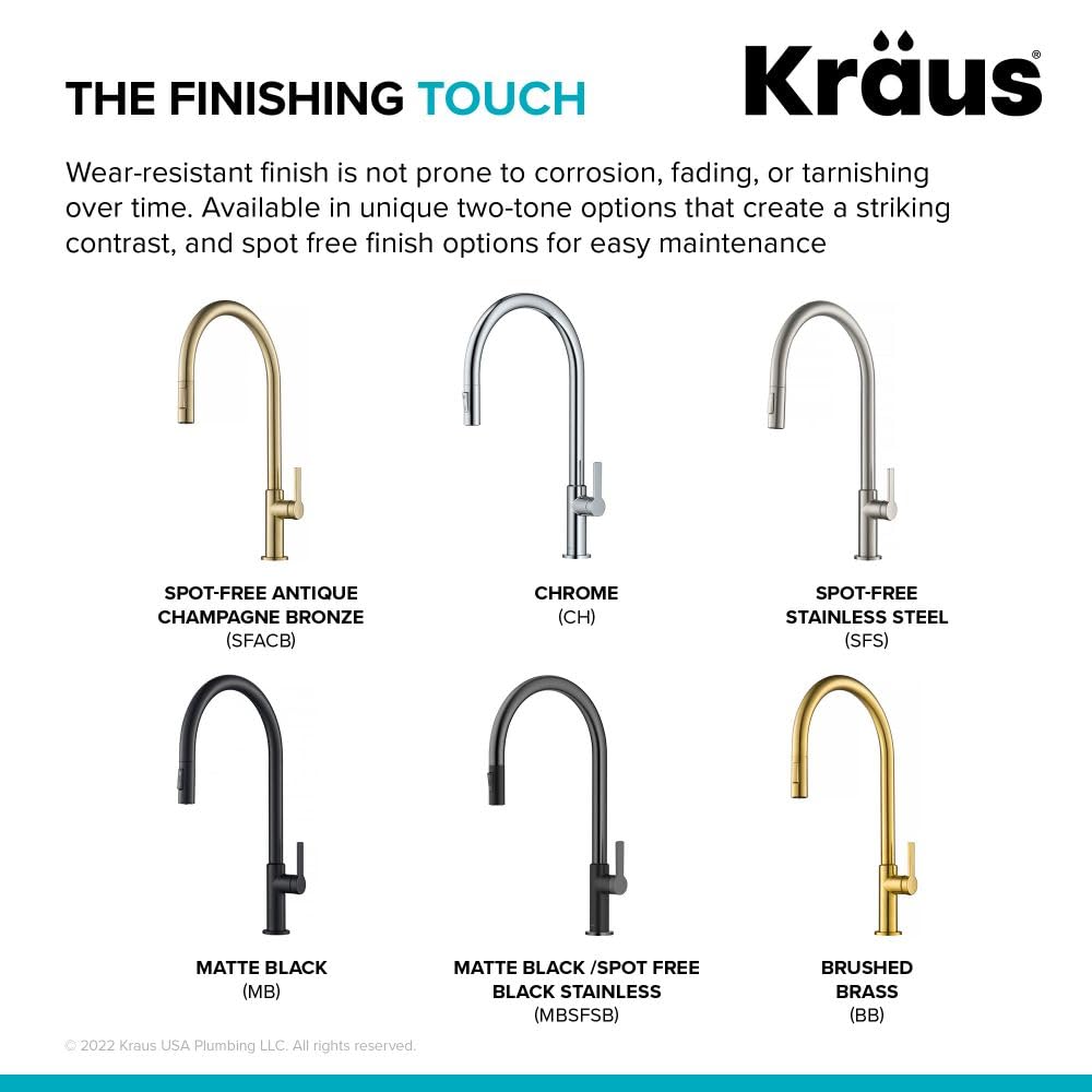 KRAUS Spot Free Stainless Steel Pull Down Kitchen Faucet KPF-2820SFS