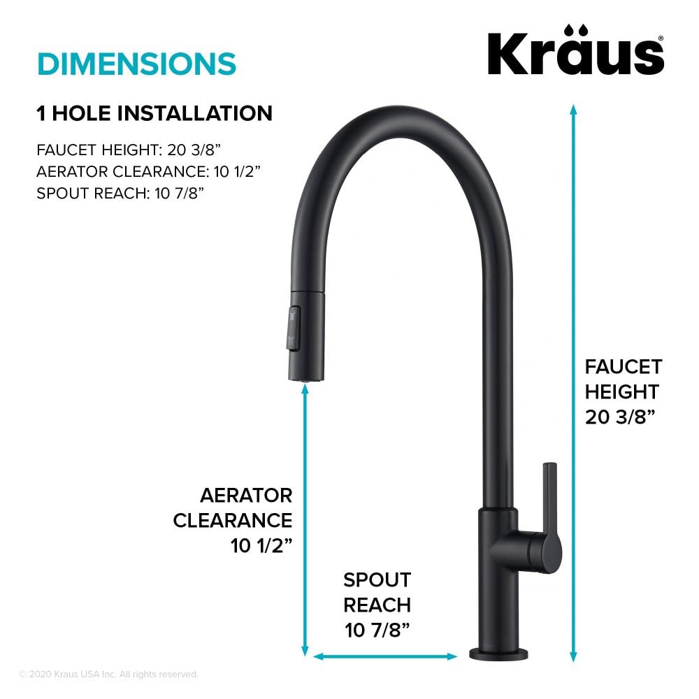 KRAUS Spot Free Stainless Steel Pull Down Kitchen Faucet KPF-2820SFS