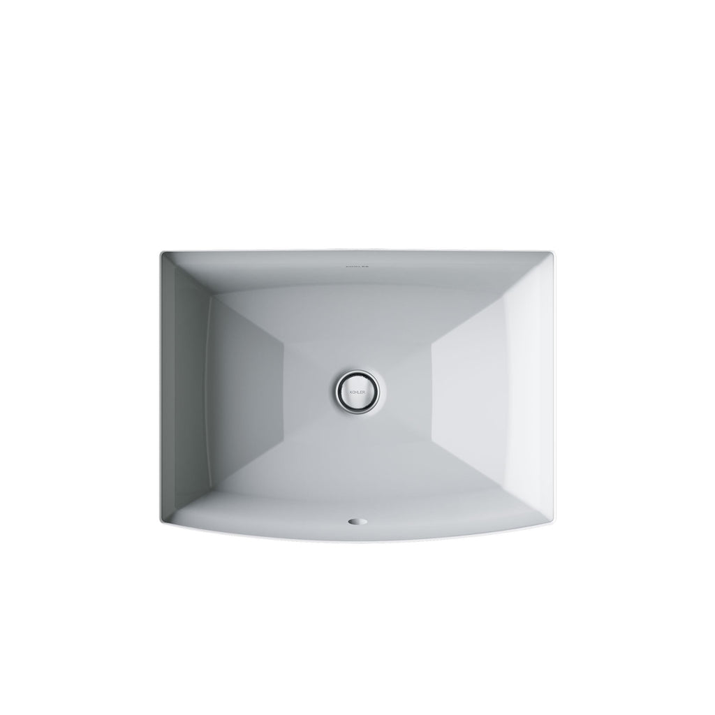 Kohler 2355-0 ArcherÂ® 20" rectangular undermount bathroom sink, White