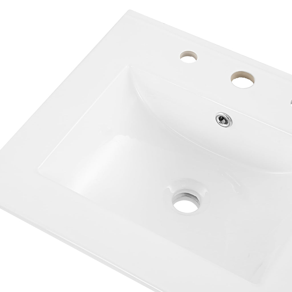 JONATHAN Y Ancillary 30" Bathroom 3-Hole Sink Top, White