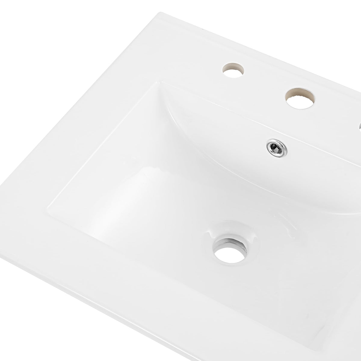 JONATHAN Y Ancillary 30" Bathroom 3-Hole Sink Top, White