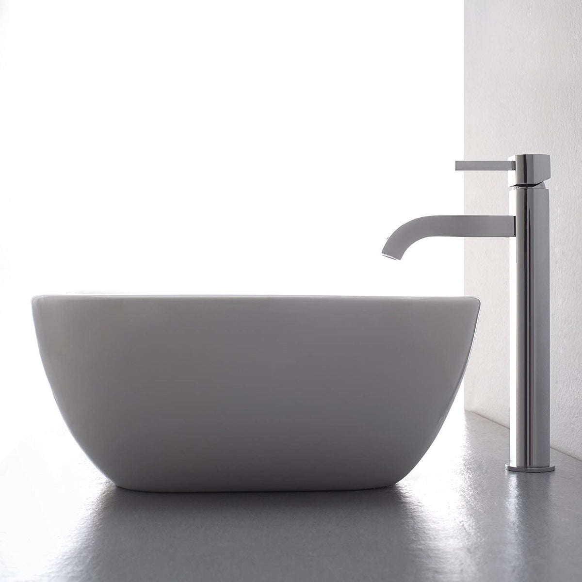 KRAUS Ramus Single Handle Vessel Sink Bathroom Faucet with Pop-Up Drain in Brushed Gold, KVF-1220BG