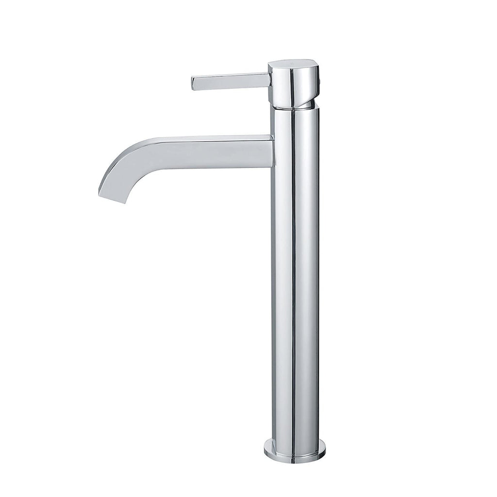 KRAUS Ramus Single Handle Vessel Sink Bathroom Faucet with Pop-Up Drain in Brushed Gold, KVF-1220BG