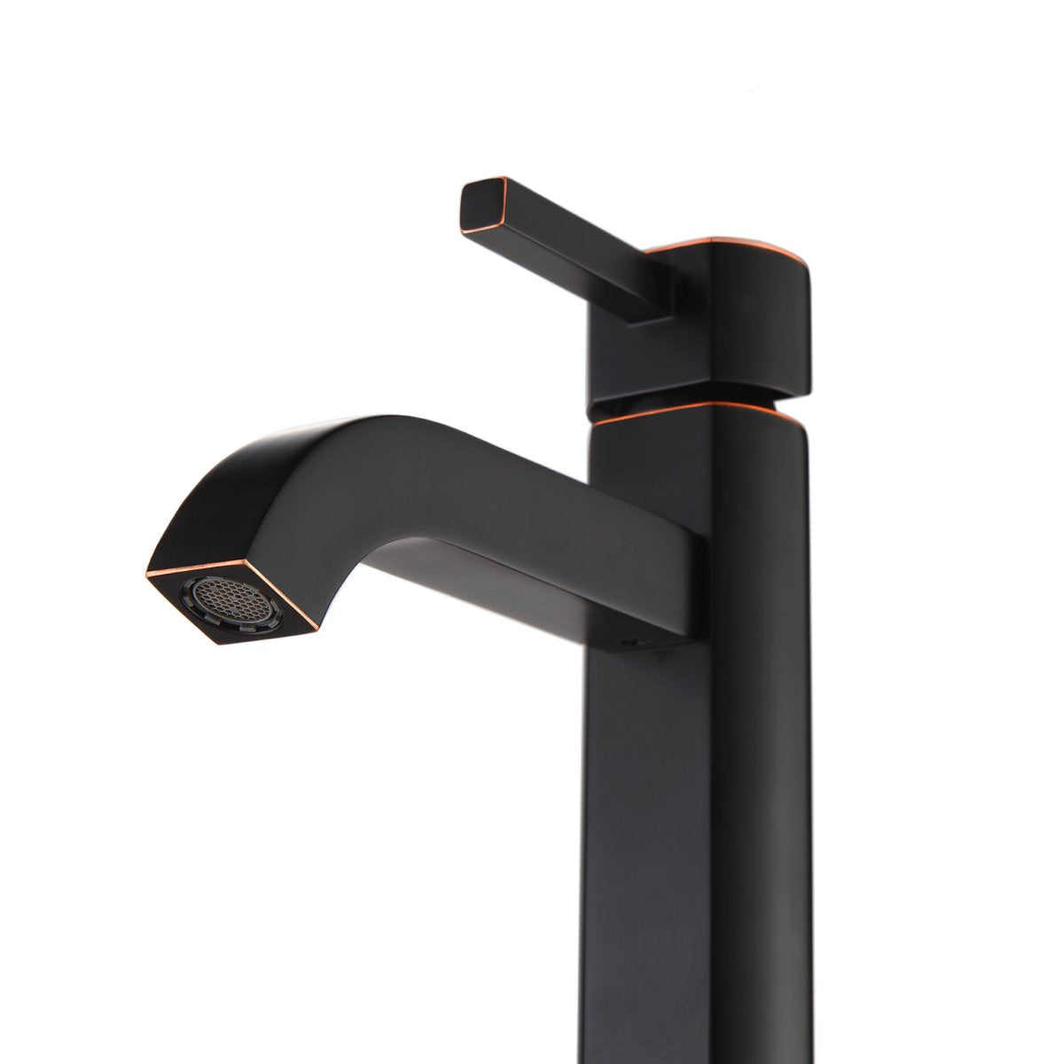 KRAUS Ramus Single Handle Vessel Sink Bathroom Faucet with Pop-Up Drain in Brushed Gold, KVF-1220BG