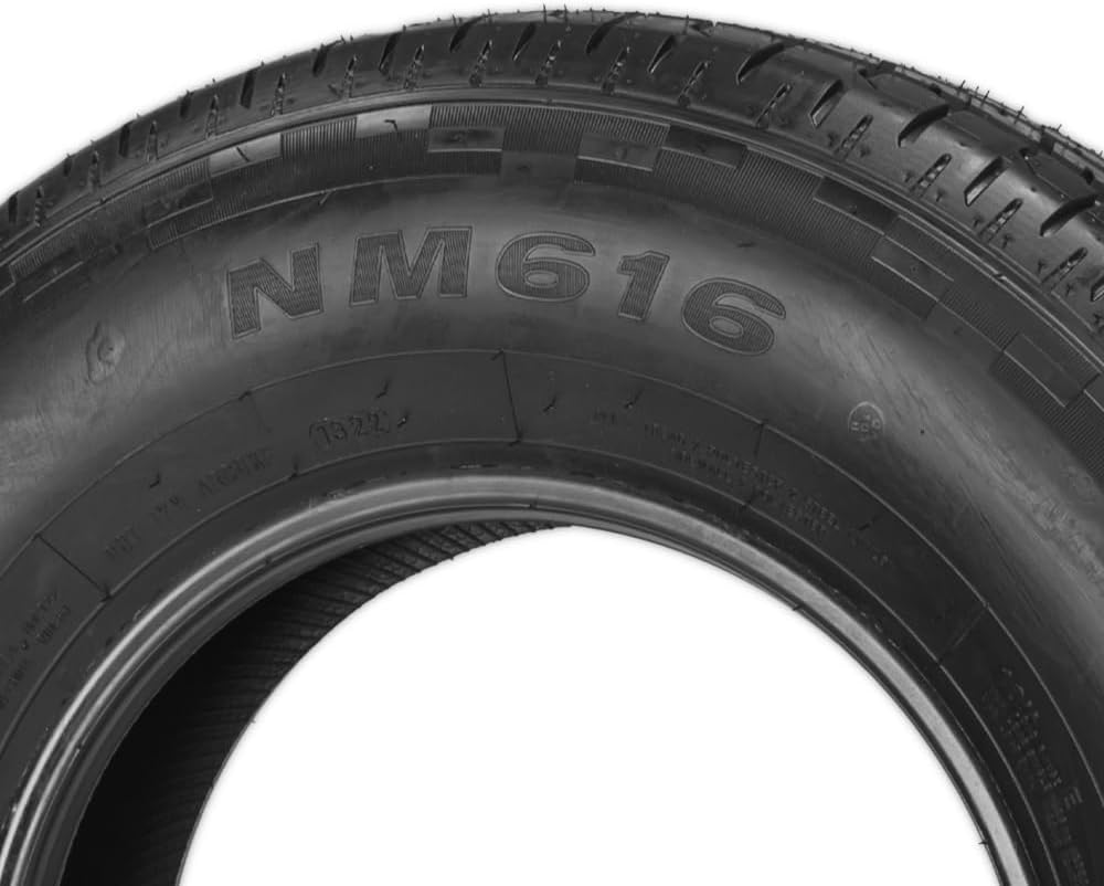NAMA NM616 Set of 4 ST205/75R15 Trailer Tires, Load Range E 10 Ply Heavy Duty ST Tire Radial Trailer Tire