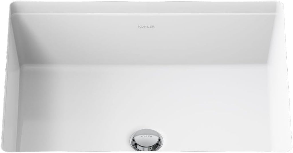 KOHLER 2882-0 Verticyl Rectangular Undermount Bathroom Sink, 19 3/4", White