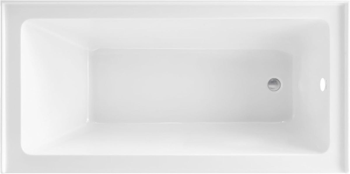 Voltaire 60" x 30" Right Drain Skirted Soaking Bathtub with Apron ADA Height in Glossy White
