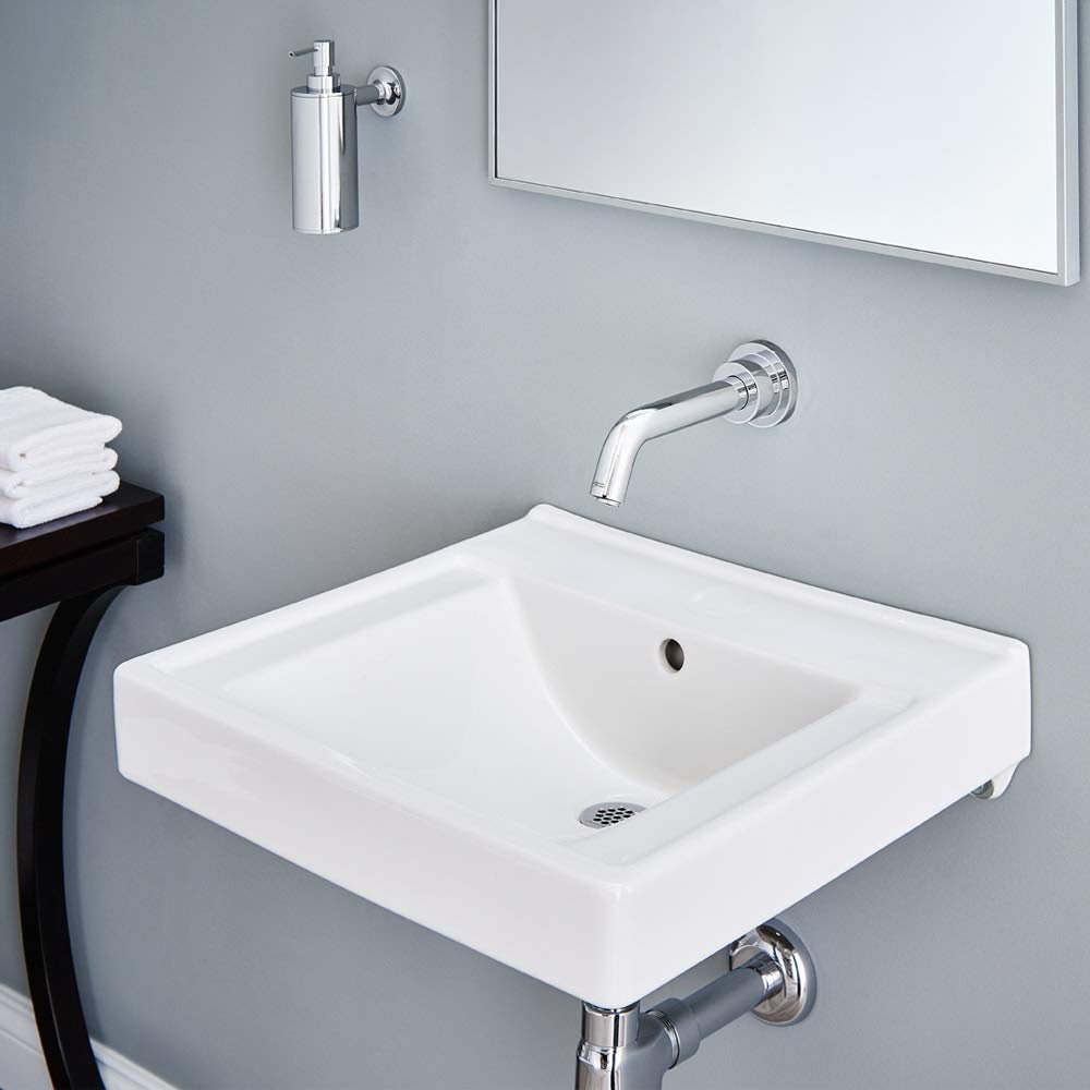 American Standard 9024004EC.020 Decorum Wall-Hung Bathroom Sink with Everclean and 4" Centers, White