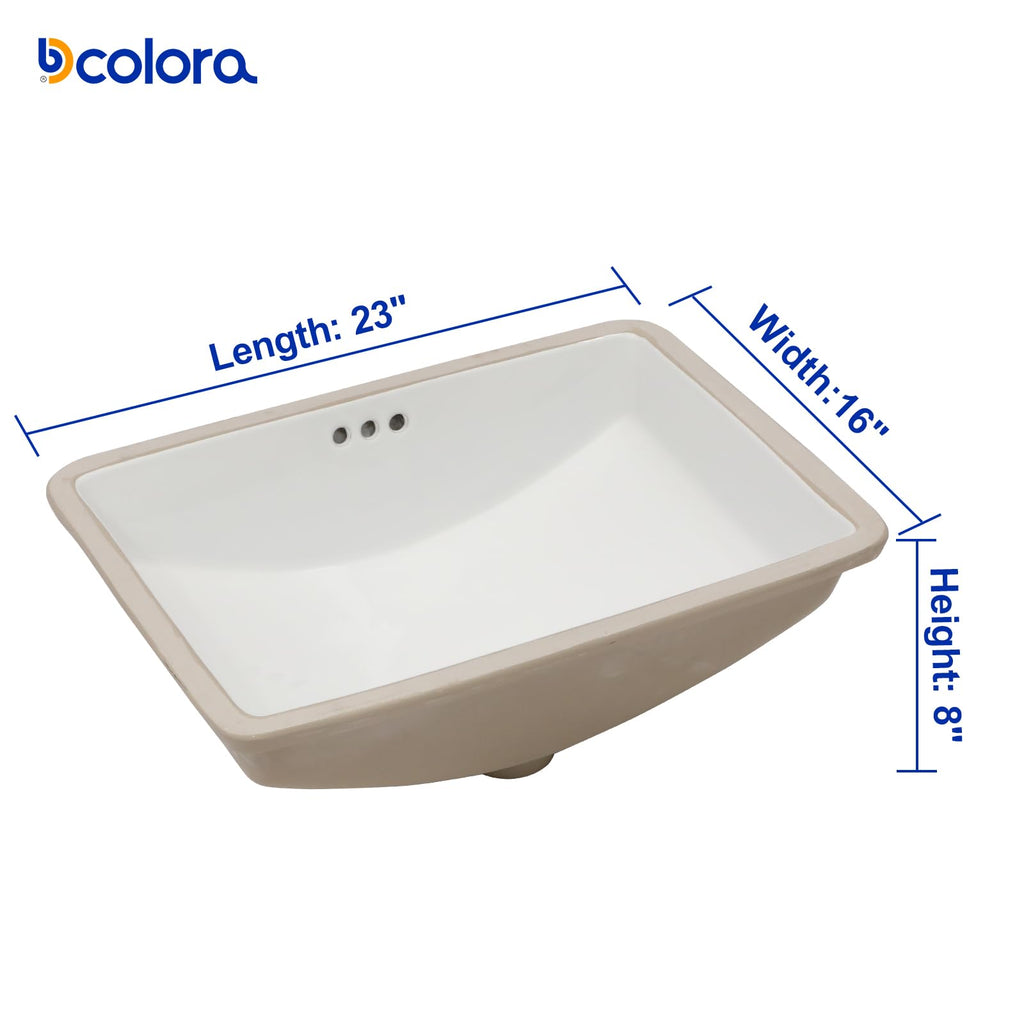 Undermount Bathroom Sink Oval - Dcolora 18"x15" White Porcelain Ceramic Oval Vessel Sink Under Counter Lavatory Vanity Bath Sink Bowl Basin With Overflow