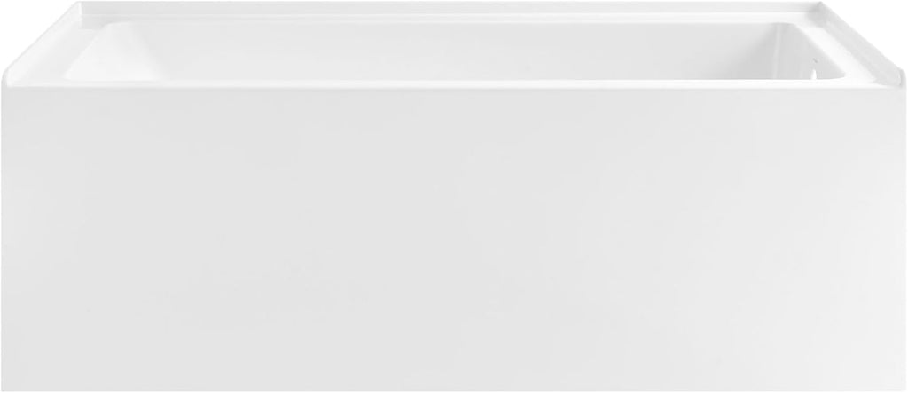 Voltaire 60" x 30" Right Drain Skirted Soaking Bathtub with Apron ADA Height in Glossy White