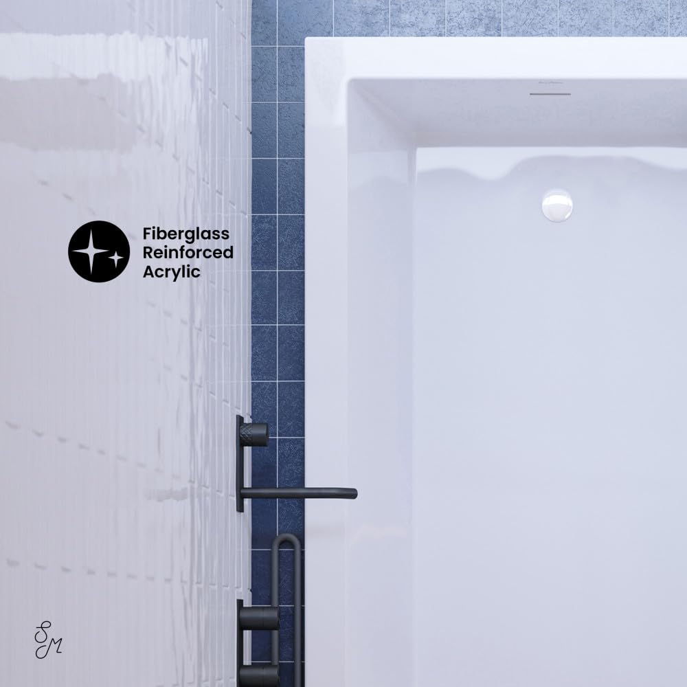 Swiss Madison Voltaire 66" x 36" Reversible Drain Drop-In Bathtub