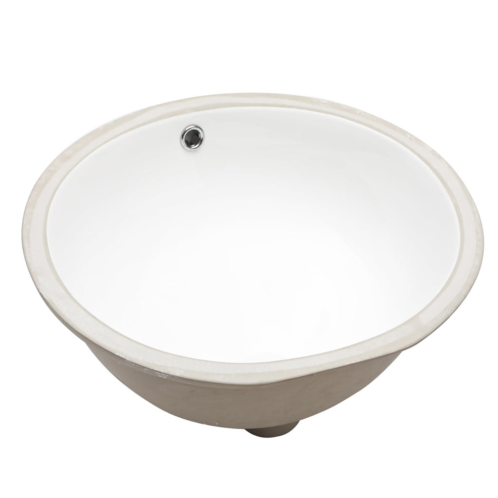 Undermount Bathroom Sink Oval - Dcolora 18"x15" White Porcelain Ceramic Oval Vessel Sink Under Counter Lavatory Vanity Bath Sink Bowl Basin With Overflow