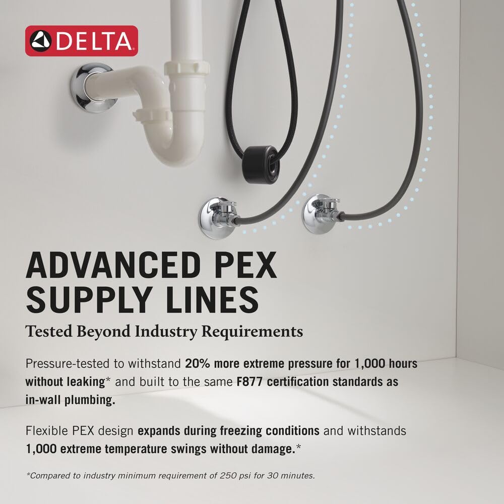 Delta Essa Brushed Nickel Kitchen Faucet with Pull Down Sprayer, Modern Single Hole Kitchen Sink Faucet, Single Handle, Arctic Stainless 9113-AR-DST