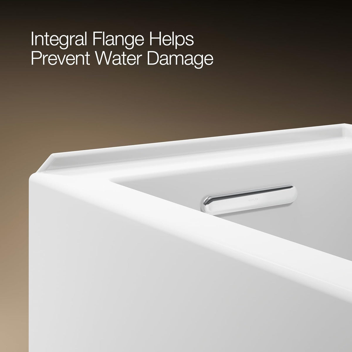Kohler 20201-LA-0 UnderscoreÂ® 60" x 30" alcove bath with integral apron, integral flange, and left-hand drain, White