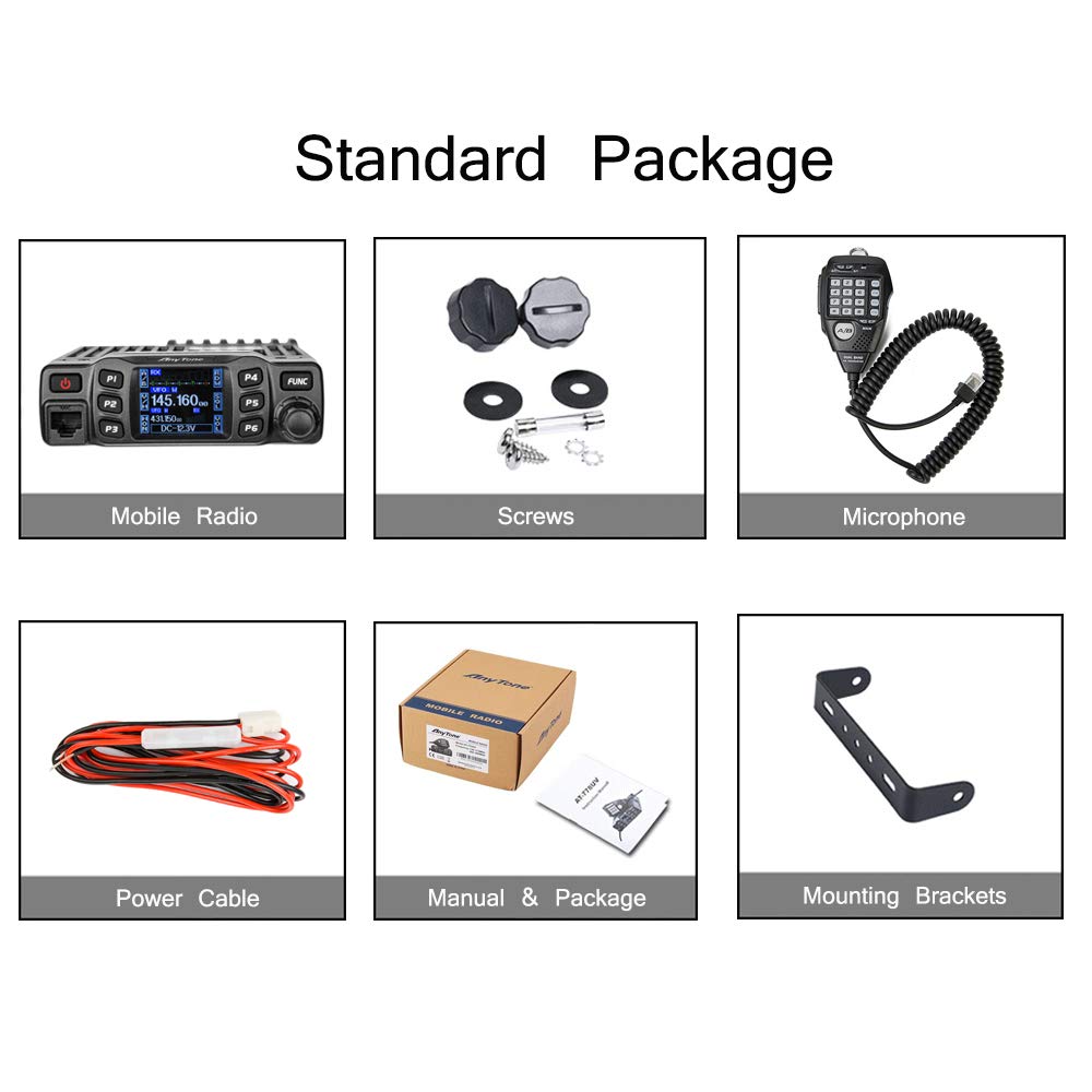 Anytone AT-778UVII Amateur Mobile Radio with Car Antenna 38 in