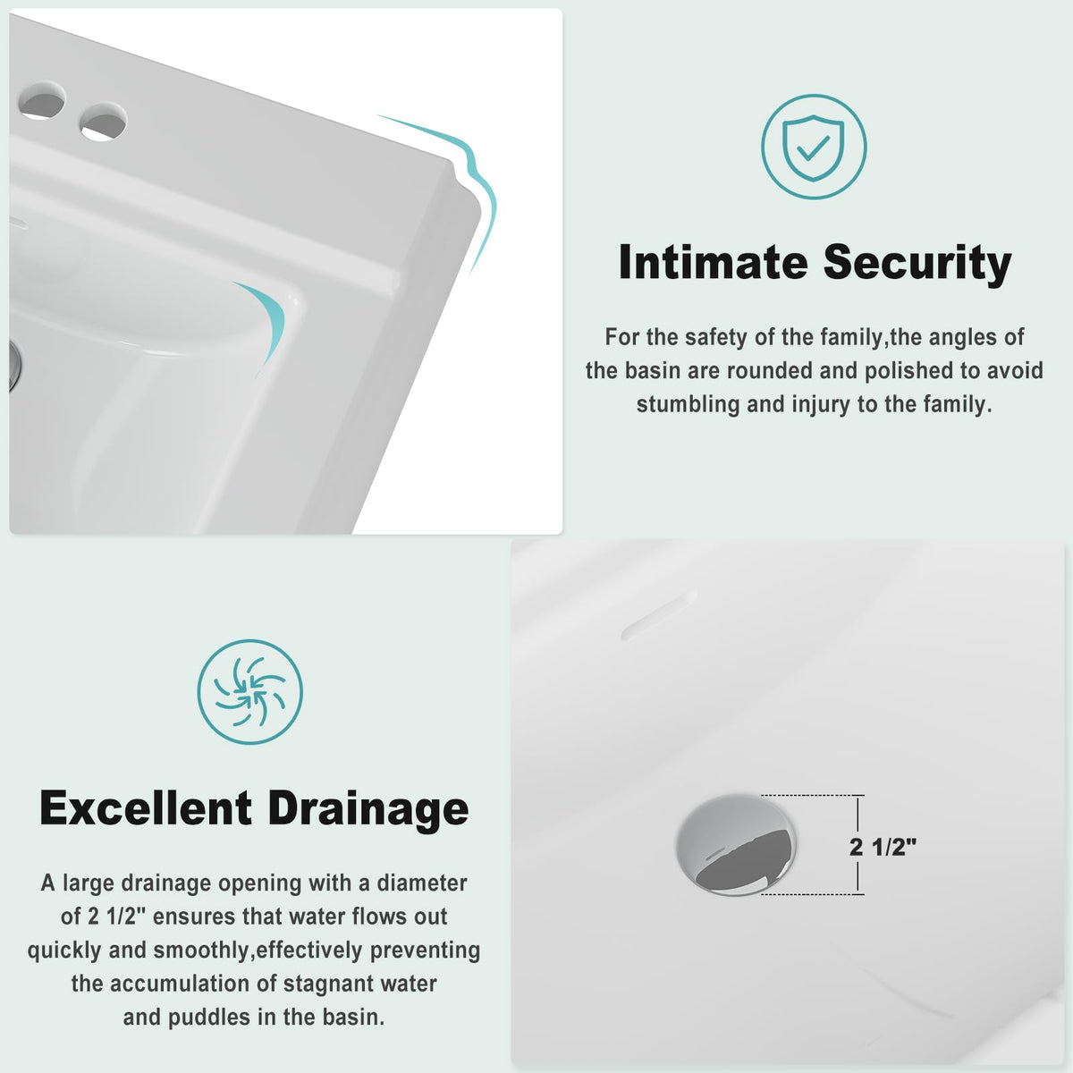 Garvee 20" W X 17" D W Bathroom Pedestal Sink, Pedestal Sink Combo