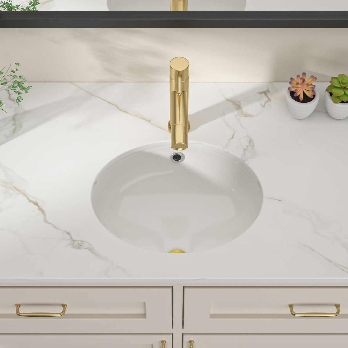 Undermount Bathroom Sink Oval - Dcolora 18"x15" White Porcelain Ceramic Oval Vessel Sink Under Counter Lavatory Vanity Bath Sink Bowl Basin With Overflow