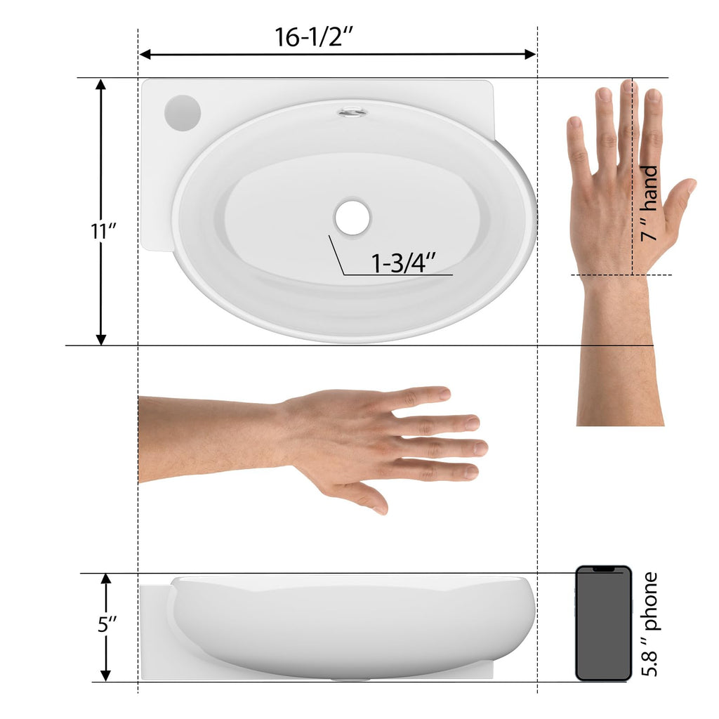 Mocoloo Bathroom Sink Undermount 22"x16" White Rectangle Porcelain Sink with Vertical Sides and Overflow Drain Under Counter Mount Ceramic Lavatory Vanity Sinks for Bathroom Interior Size 19 x 13