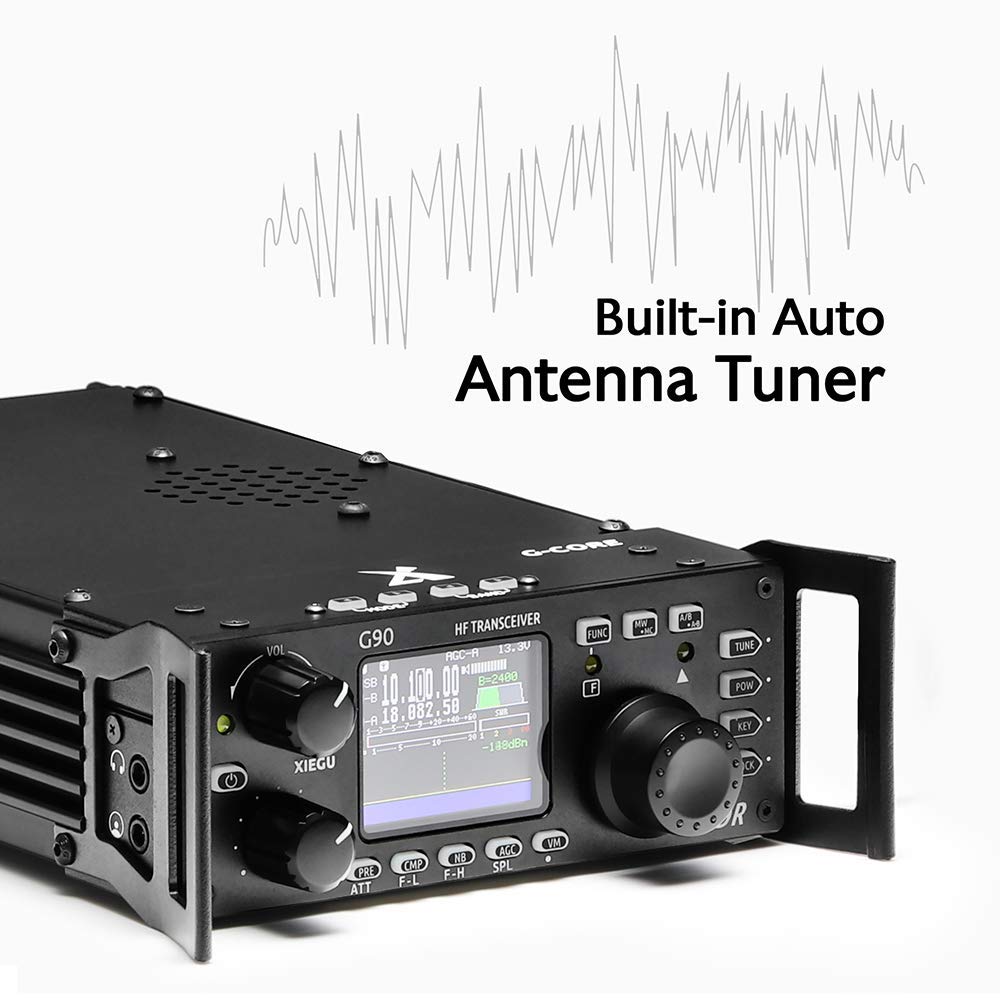 Xiegu G90 HF Radio Transceiver 20W SSB/CW/AM/FM SDR Structure with Built-in Auto Antenna Tuner