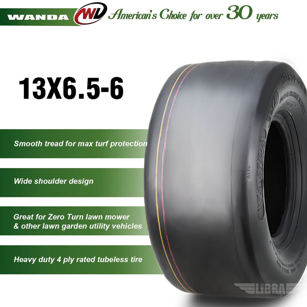 WANDA Set 2 23x10.5-12 Lawn Mower Cart Turf Tires P332 /4 ply - 13049