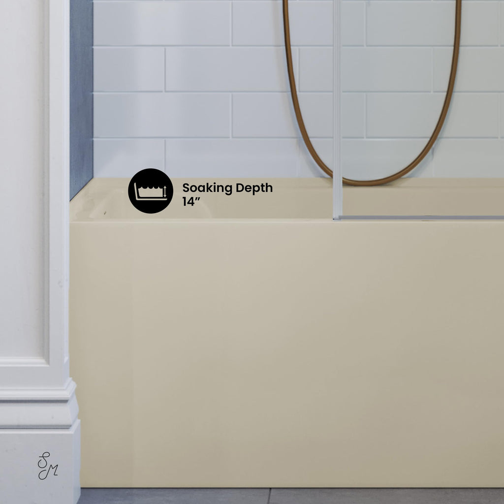 Voltaire 60" x 32" Right-Hand Drain Alcove Bathtub with Apron