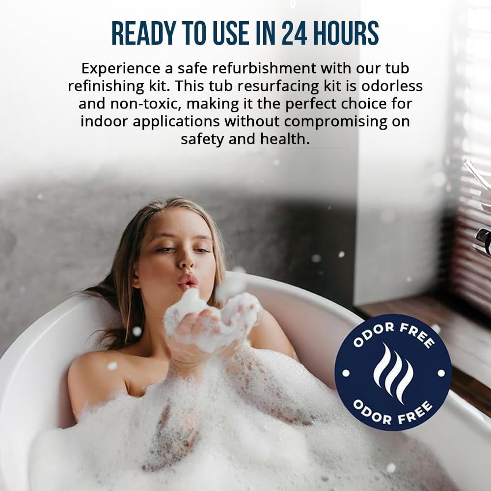 Ekopel 2K Bathtub Refinishing Kit - Pour On Bathtub Recasting Kit