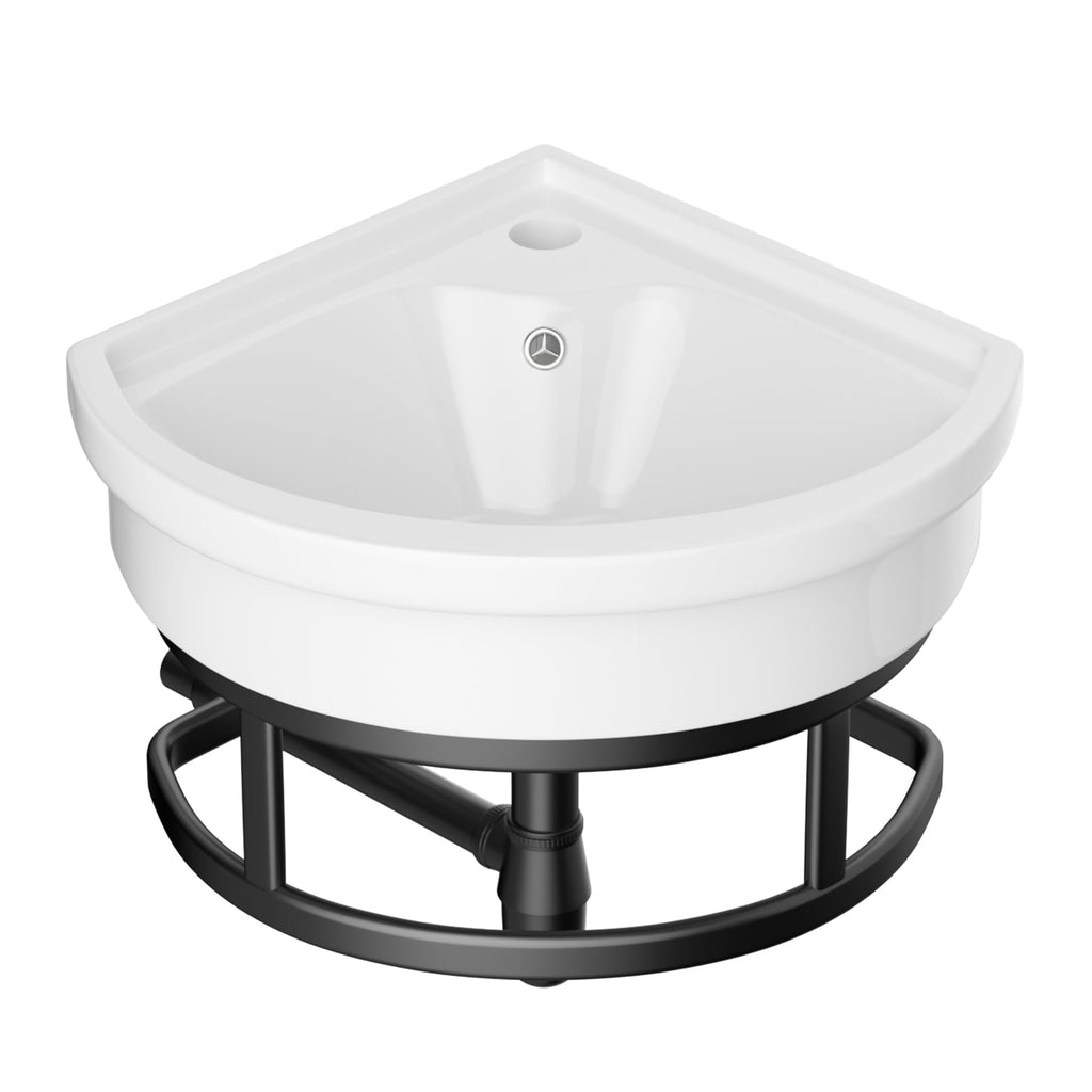 Lordear Wall Mount Bathroom Sink 21x12 Inch White Rectangle Sink with Overflow Porcelain Ceramic Floating Bathroom Vessel Sinks, Wall Hung Wash Hand Basin