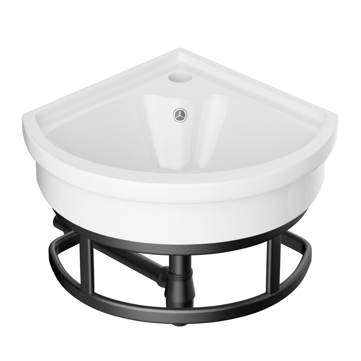 Lordear Wall Mount Bathroom Sink 21x12 Inch White Rectangle Sink with Overflow Porcelain Ceramic Floating Bathroom Vessel Sinks, Wall Hung Wash Hand Basin
