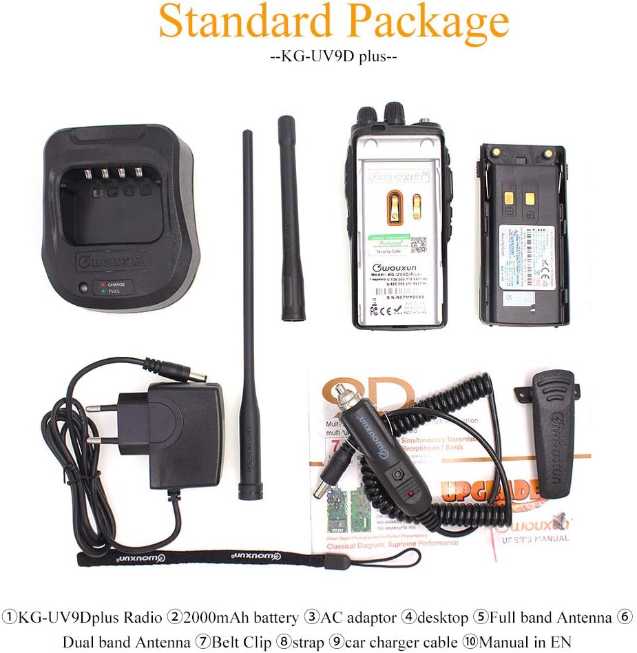ï¼·OUXUN KG-UV9D Plus 7 Band Including Air Band Two Way Radio