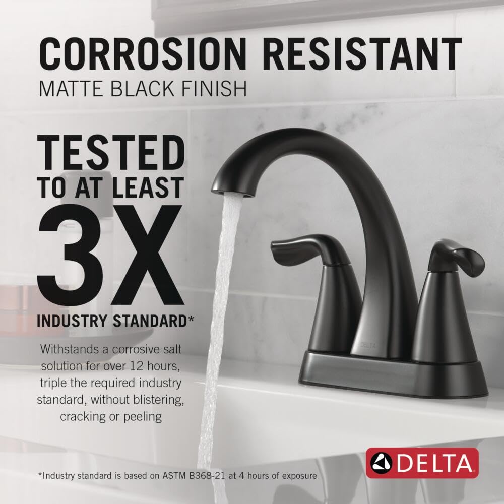 Delta Arvo Centerset Bathroom Faucet, Brushed Nickel 2-Handle Bathroom Faucet, Delta Bathroom Sink Faucet, Brushed Nickel 3-Hole Bathroom Faucet, Spotshield Stainless 25840LF-SS