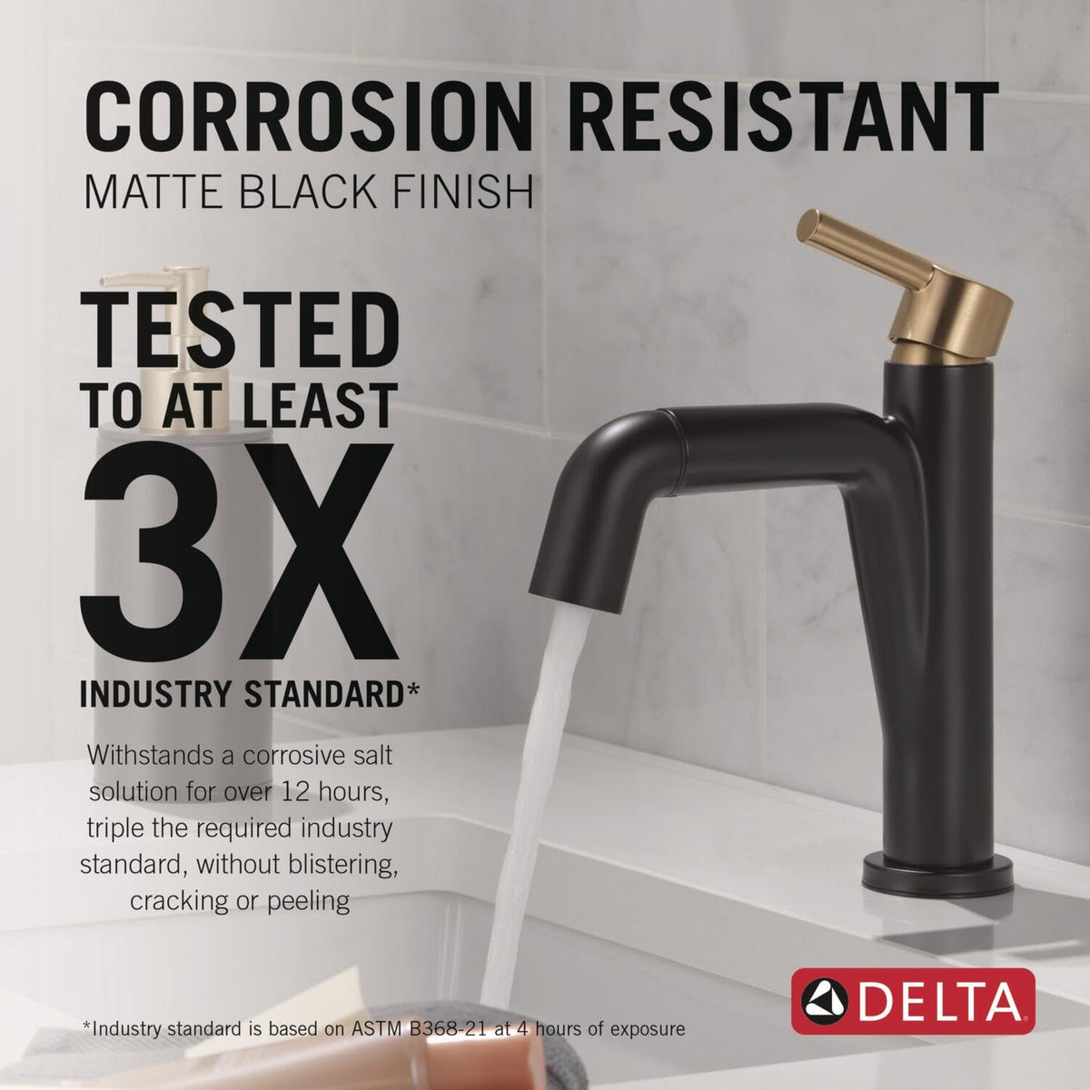 Delta Nicoli Brushed Gold Bathroom Faucet 1 Hole, Single Hole Bathroom Sink Faucet for Vanity, Push-Pop Drain Assembly, Champagne Bronze 15849LF-CZ