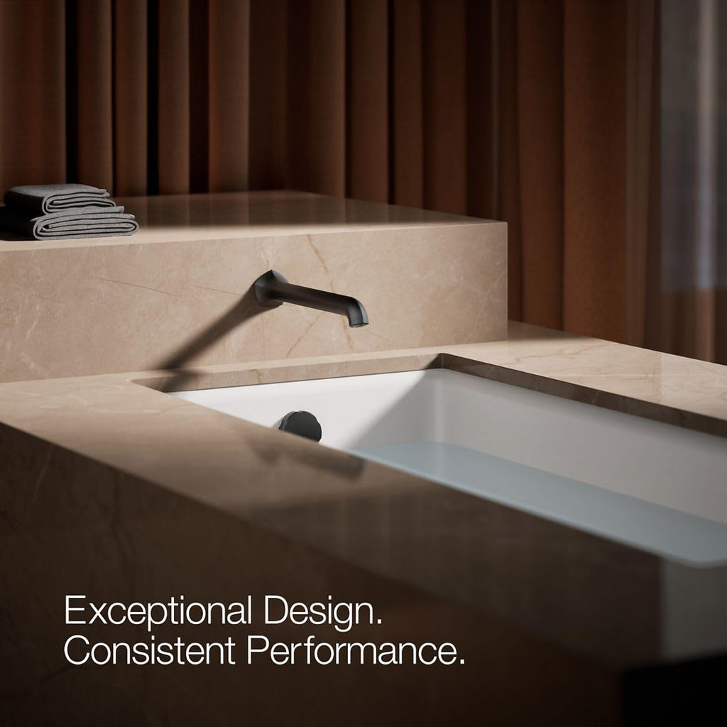 KOHLER 27115-2MB Occasion Wall-Mount 12" Bath Spout, Nondiverter Bathtub Spout with Slip-Fit Connection, Vibrant Brushed Moderne Brass